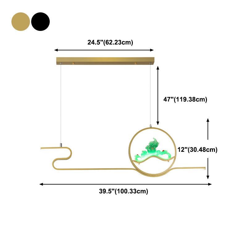 Estilo contemporáneo Luces de isla lineal Luces de metal 2 Lighting Lighting Lighting Accesorios