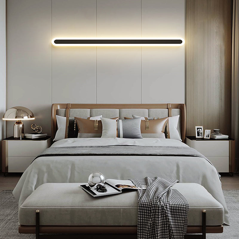 Lineare Form Metall Wandleuchten moderner Stil 1-Licht-Wandhalterung Beleuchtung