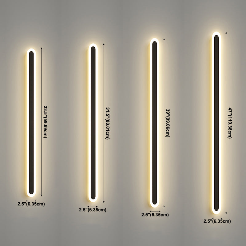 Lineare Form Metall Wandleuchten moderner Stil 1-Licht-Wandhalterung Beleuchtung