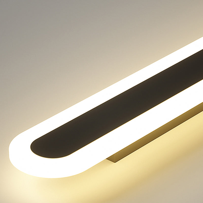 Lineare Form Metall Wandleuchten moderner Stil 1-Licht-Wandhalterung Beleuchtung