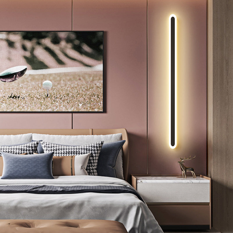 Lineare Form Metall Wandleuchten moderner Stil 1-Licht-Wandhalterung Beleuchtung