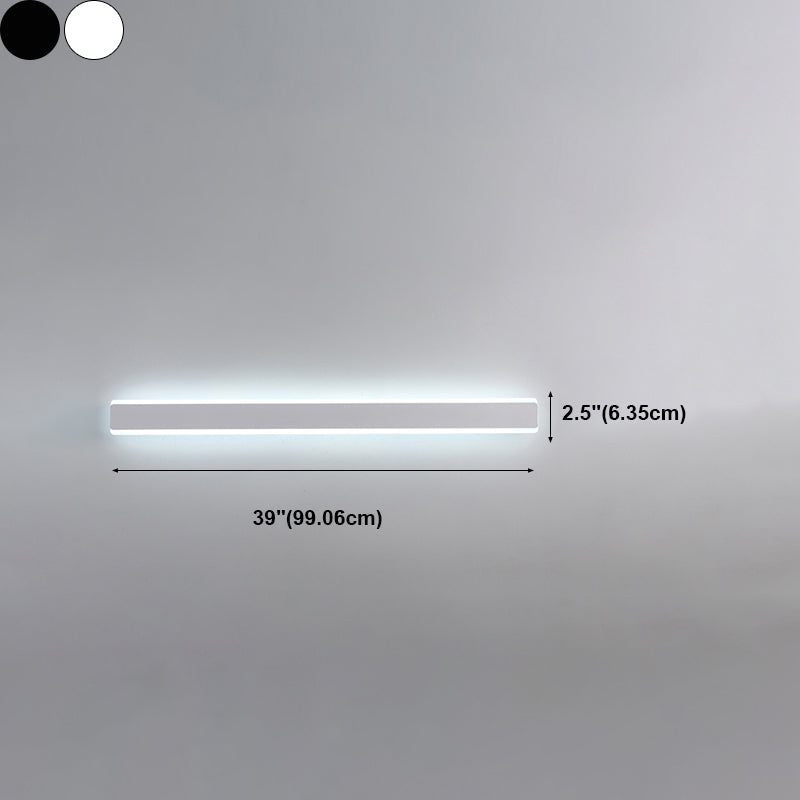 Sombra lineal matones de metal mate moderna iluminación de montaje de pared de luz simple