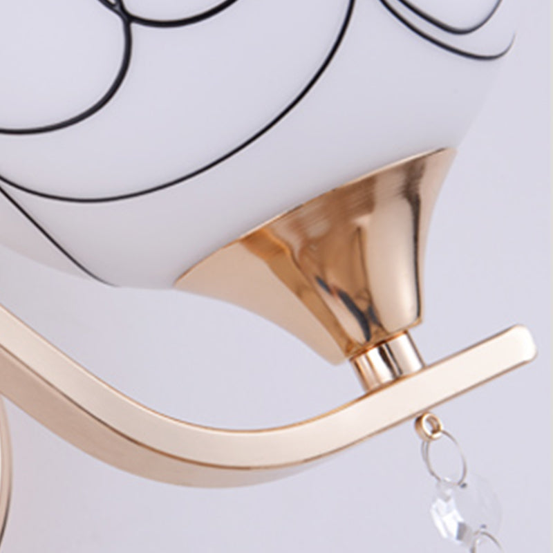 Multi Lights Ball Wall Mounted Light Fixture Modern Style Glass Wall Sconce Lights