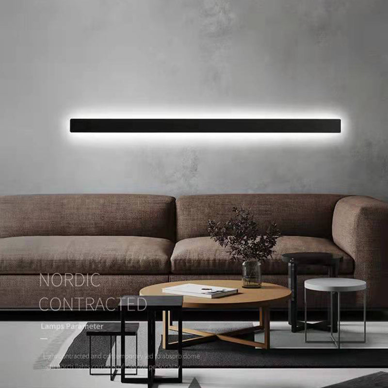 Linearer Schatten Metall Wandleuchten moderner Stil 1-Licht-Wandmontage Licht