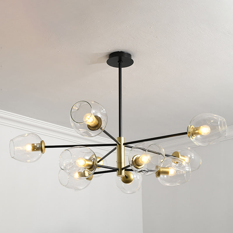 Modern Jar-Shaped Chandelier Lights Glass Chandelier Light Fixture for Living Room