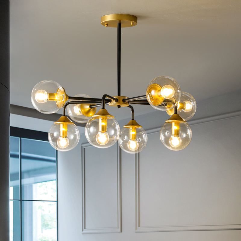 Contemporary Globe Chandelier Lights Glass Chandelier Light Fixture for Living Room