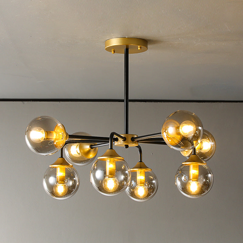 Contemporary Globe Chandelier Lights Glass Chandelier Light Fixture for Living Room