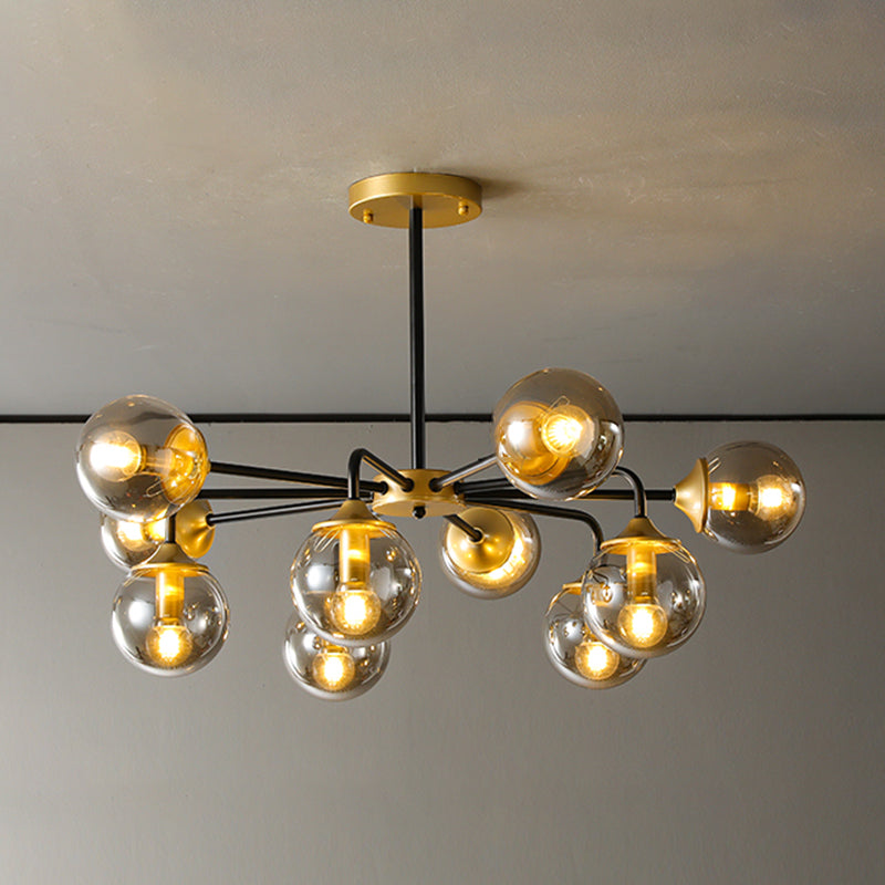 Contemporary Globe Chandelier Lights Glass Chandelier Light Fixture for Living Room