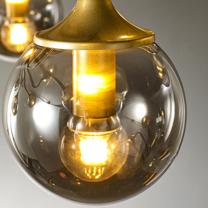 Contemporary Globe Chandelier Lights Glass Chandelier Light Fixture for Living Room