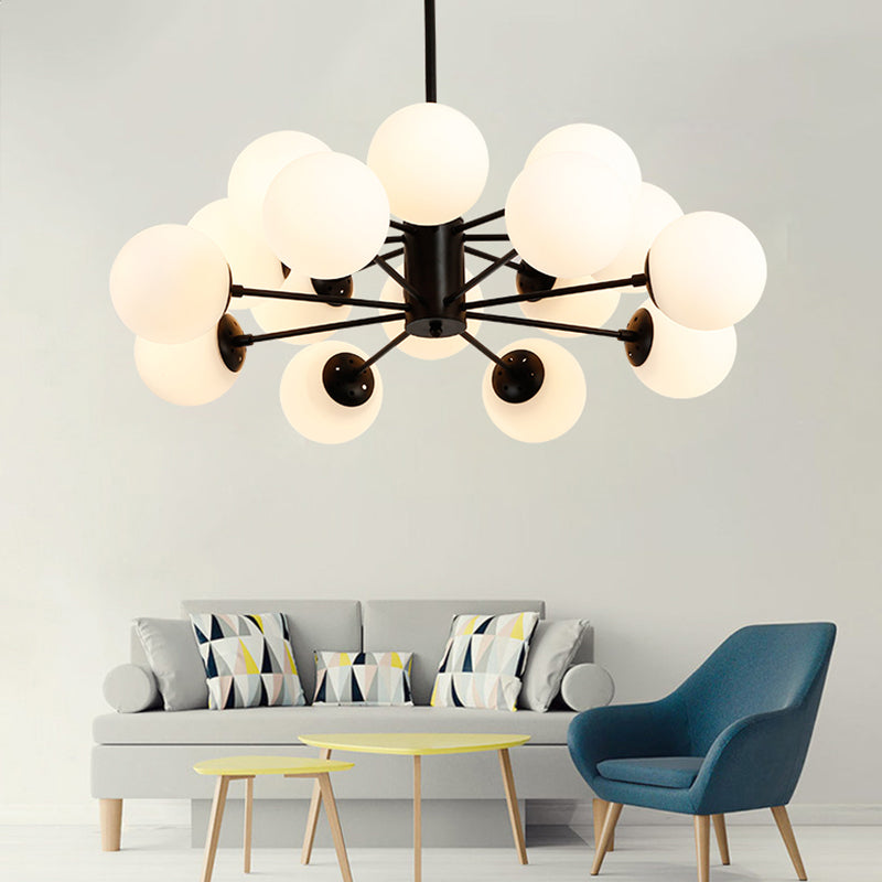 Moderner Globe Kronleuchter Lichter Glas Kronleuchterleuchte für Wohnzimmer