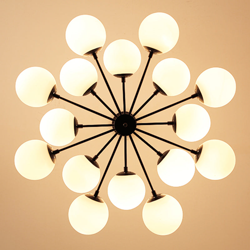 Moderner Globe Kronleuchter Lichter Glas Kronleuchterleuchte für Wohnzimmer