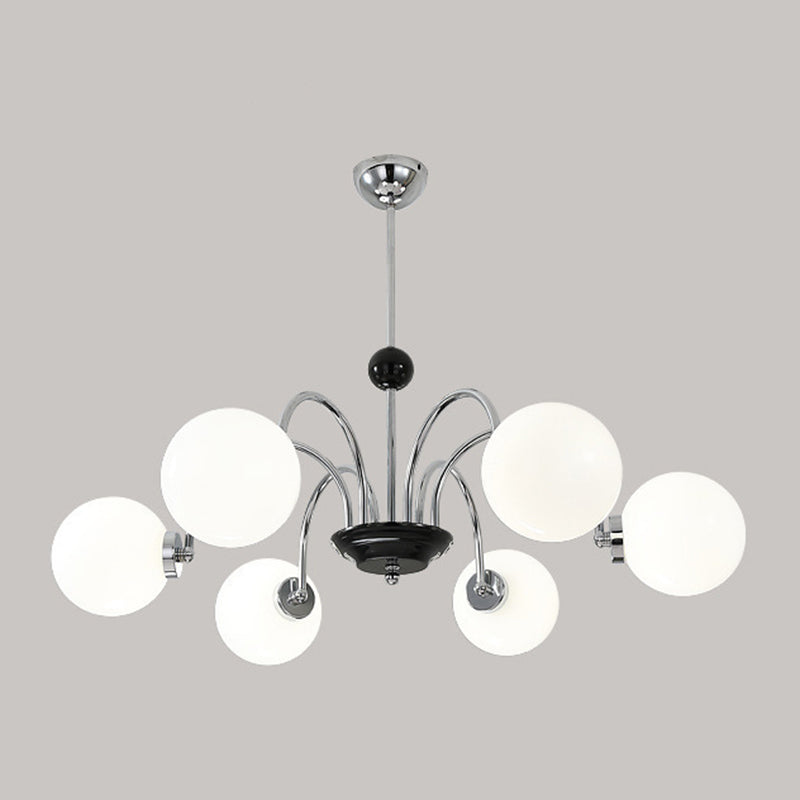 Moderner Glasschatten Kronleuchter multi -hanges Anhängerlampenlampe für Wohnzimmer