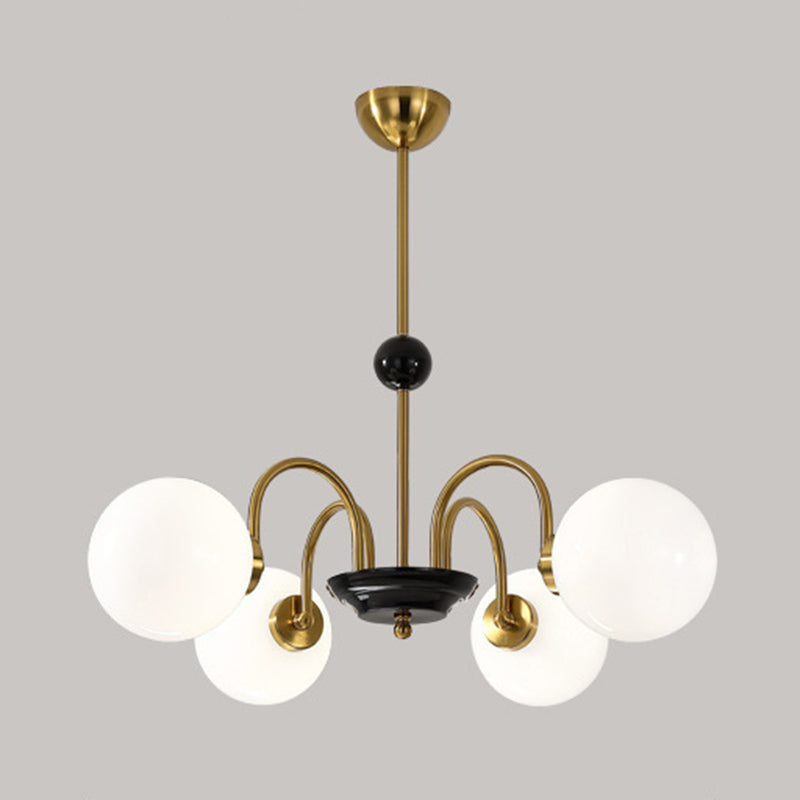 Moderner Glasschatten Kronleuchter multi -hanges Anhängerlampenlampe für Wohnzimmer