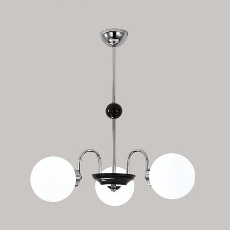 Modern Glass Shade Chandelier Multi Light Hanging Pendant Lamp Fixture for Living Room