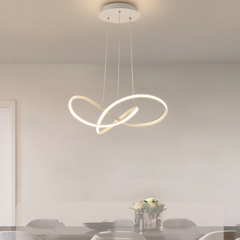 1-Light Metal Linear Chandelier Modern Hanging Pendant Light Fixture