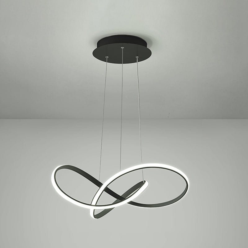 1-Light Metal Linear Chandelier Modern Hanging Pendant Light Fixture