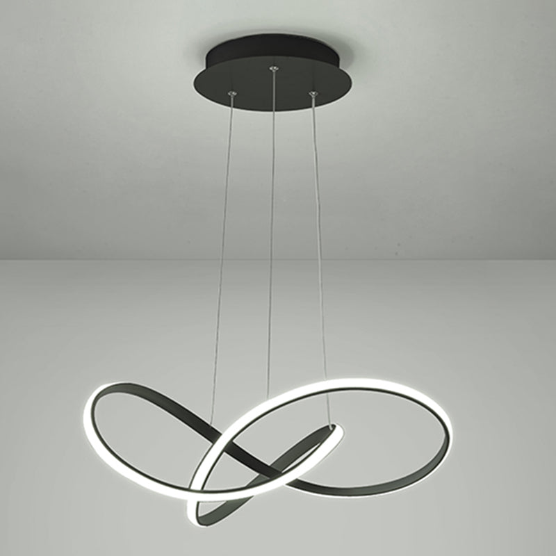 1-Light Metal Linear Chandelier Modern Hanging Pendant Light Fixture