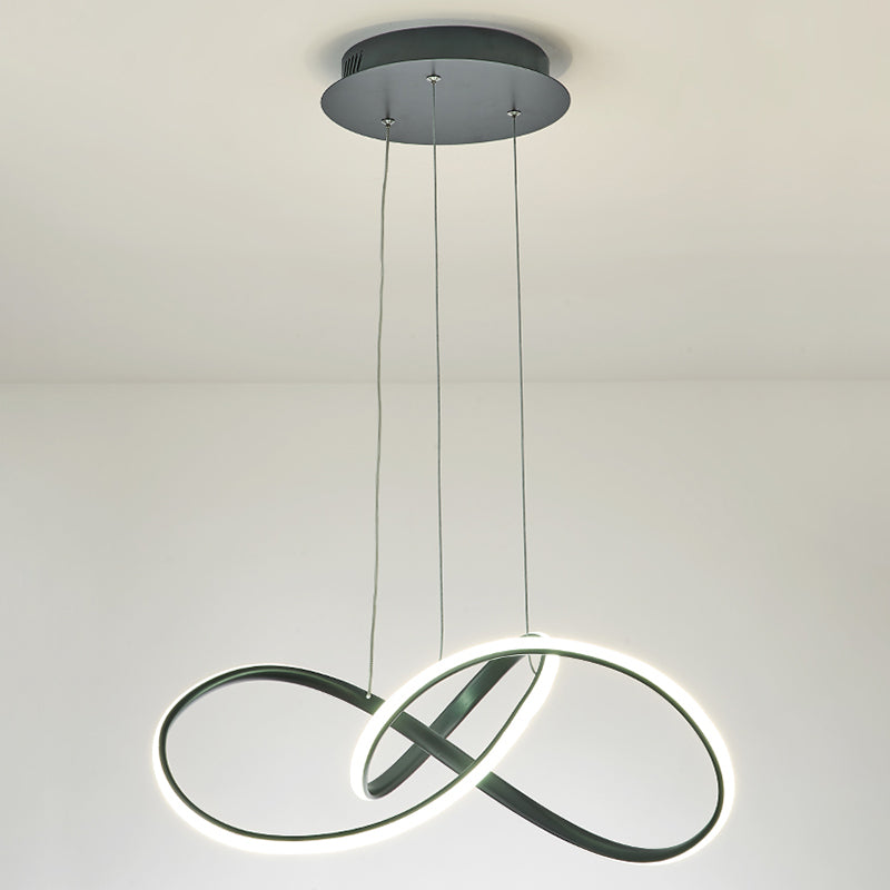 1-Light Metal Linear Chandelier Modern Hanging Pendant Light Fixture