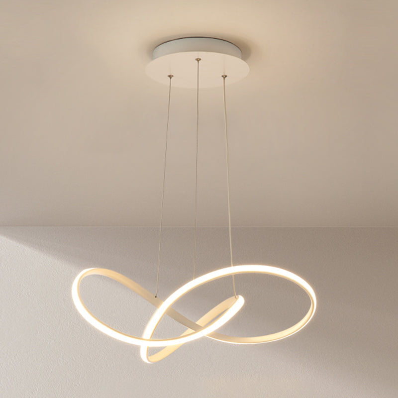 1-Light Metal Linear Chandelier Modern Hanging Pendant Light Fixture