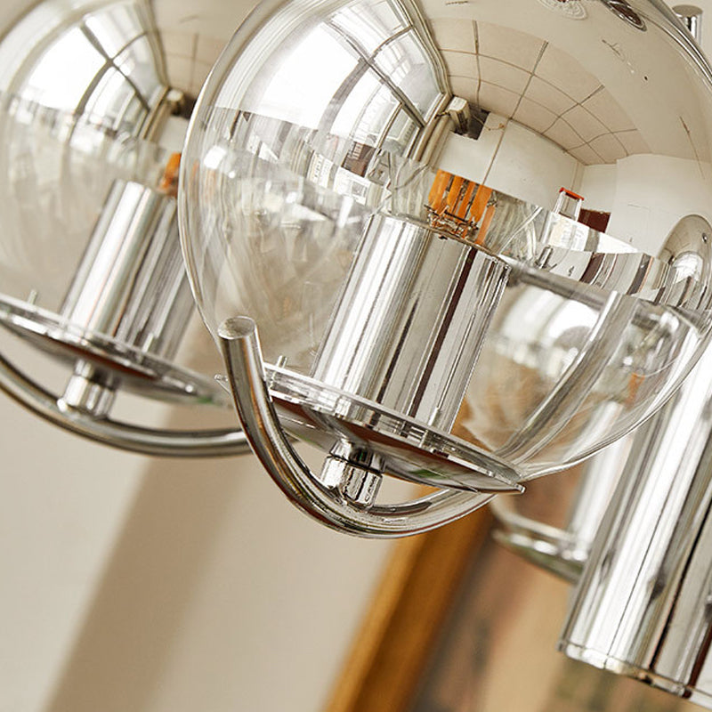 Postmodern Style Globe Chandelier Light Metal Glass Pendant Light for Kitchen