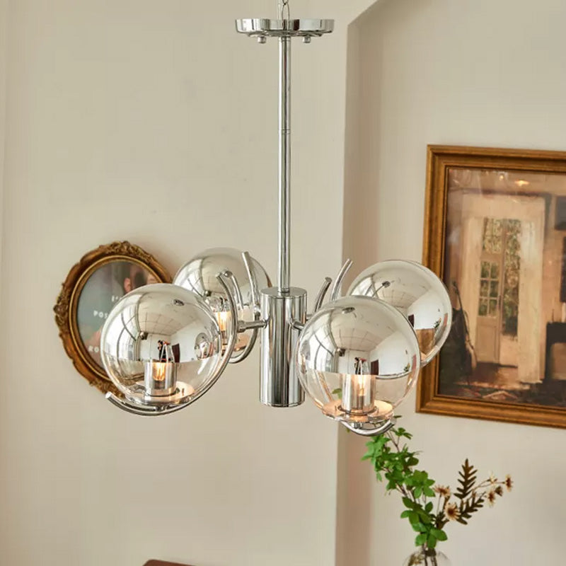 Postmodern Style Globe Chandelier Light Metal Glass Pendant Light for Kitchen