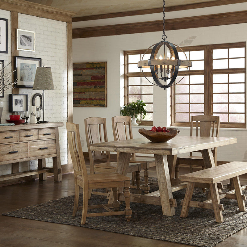 Multi Light Candle Branch Hanging Lights Industrial Style Metal Hanging Lighting for Study