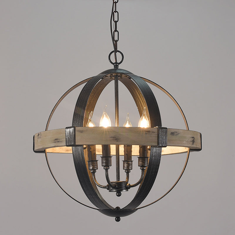 Multi Light Candle Branch Hanging Lights Industrial Style Metal Hanging Lighting for Study