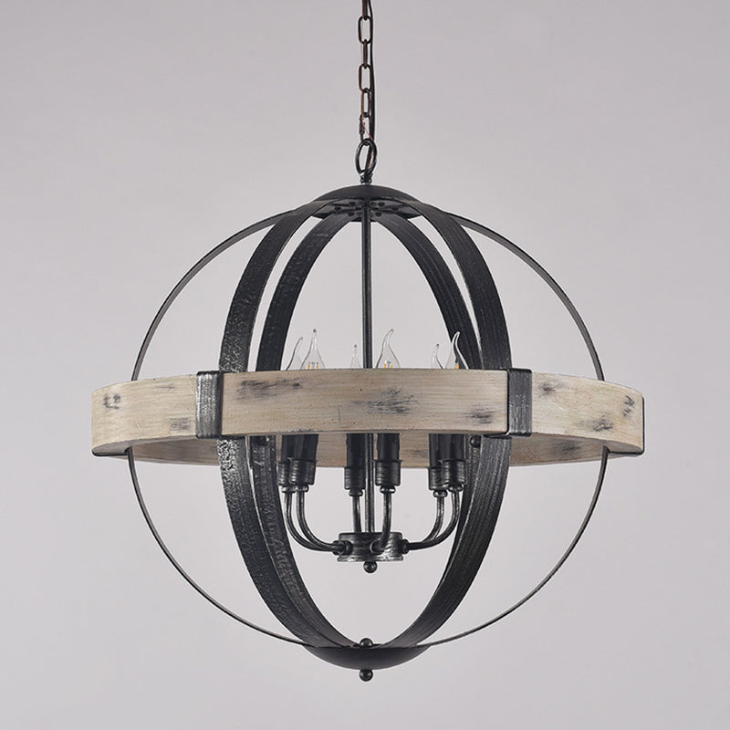 Multi Light Candle Branch Hanging Lights Industrial Style Metal Hanging Lighting for Study