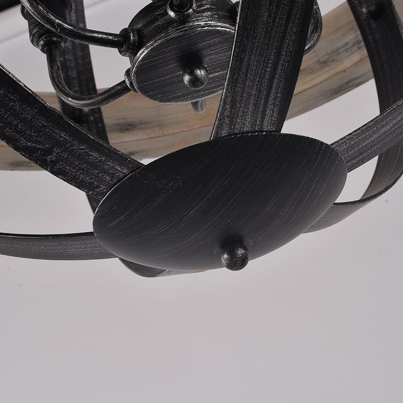 Multi Light Candle Branch Hanging Lights Industrial Style Metal Hanging Lighting for Study