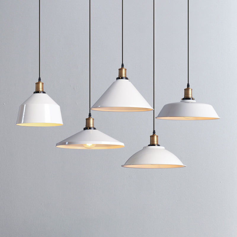 Accoglienza a sospensione vintage a 1 luce Kit di luce a sospensione bianca per negozio