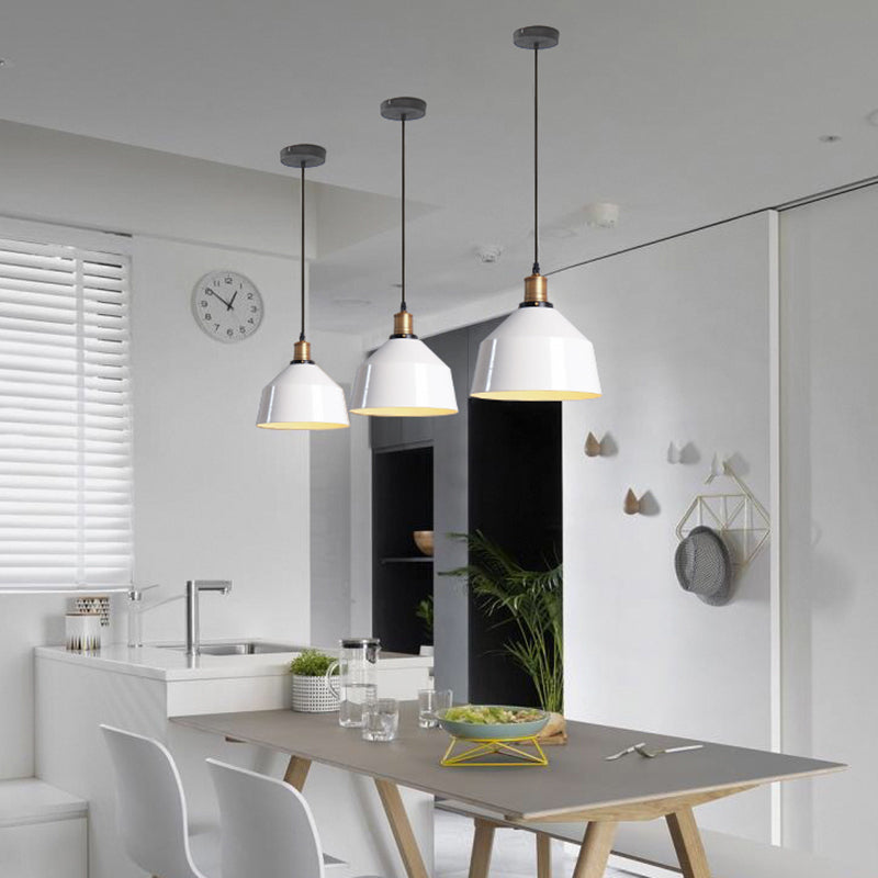 Accoglienza a sospensione vintage a 1 luce Kit di luce a sospensione bianca per negozio