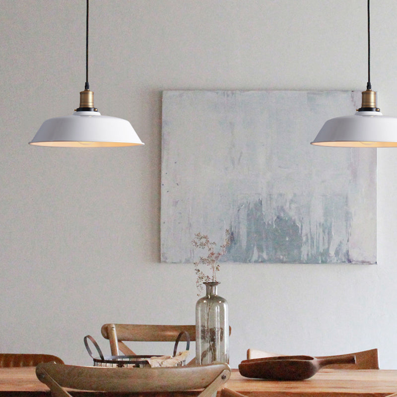 Accoglienza a sospensione vintage a 1 luce Kit di luce a sospensione bianca per negozio