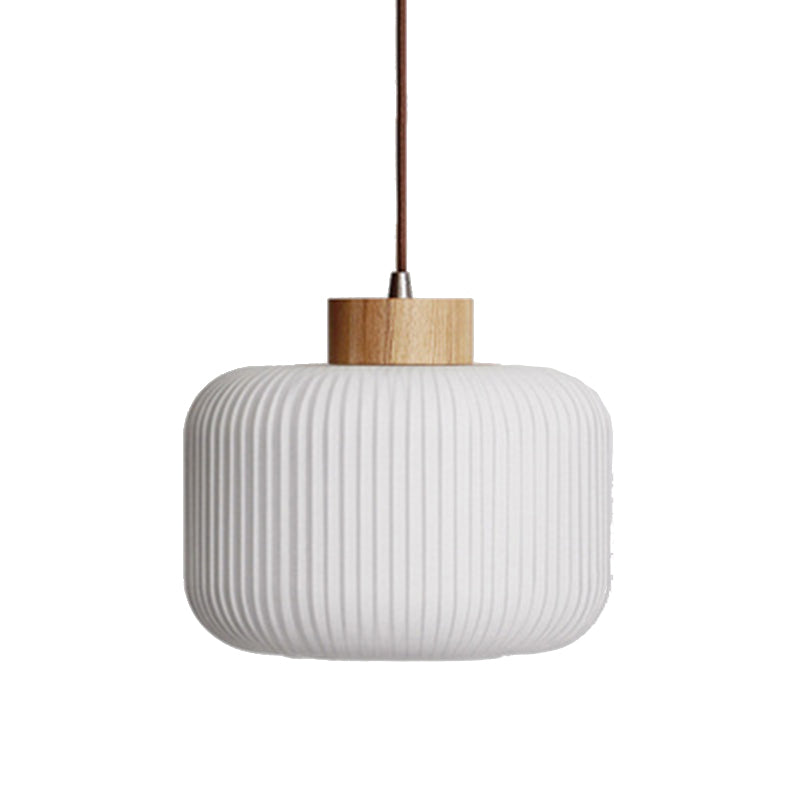 Glass Pot Shape Hanging Lights Modern Style 1 Light Hanging Mount Fixture for Dining Room