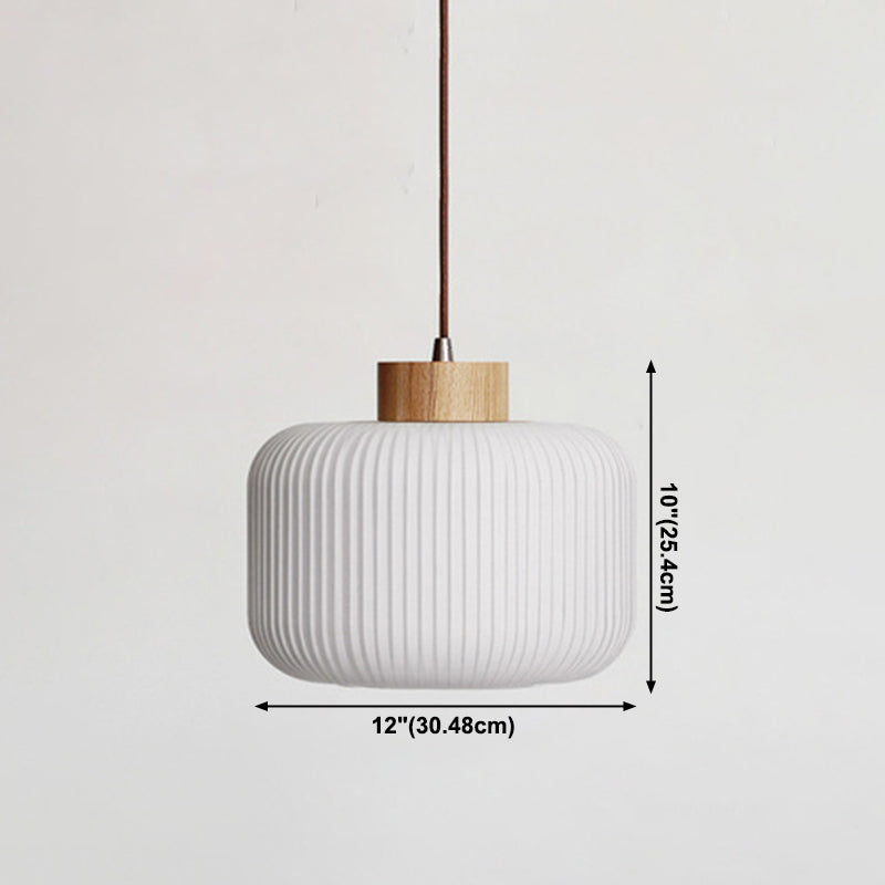 Glass Pot Shape Hanging Lights Modern Style 1 Light Hanging Mount Fixture for Dining Room