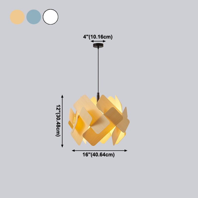 Metal Lantern Shade Hanging Lights Modern Style 1 Light Hanging Mount Fixture for Living Room