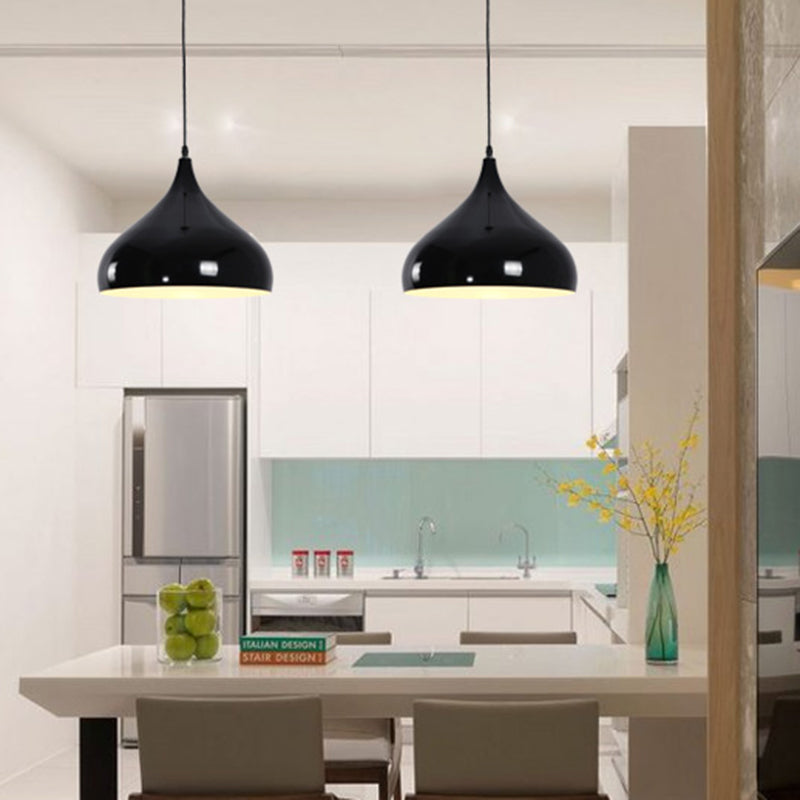 Metal Bowl Shape Hanging Lights Modern Macaron Style 1 Light Hanging Mount Fixture