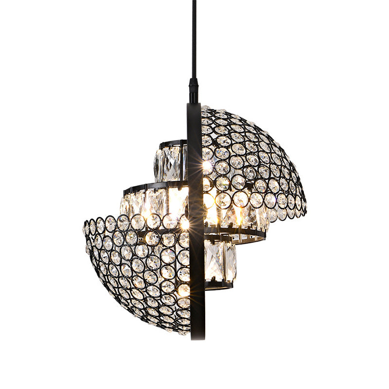Modern Simplicity Crystal Hanging Lamp Sphere Shape Pendant Light for Living Room