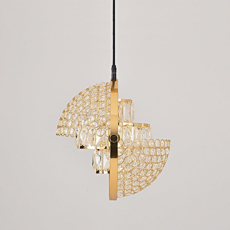Modern Simplicity Crystal Hanging Lamp Sphere Shape Pendant Light for Living Room