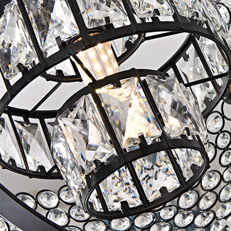 Modern Simplicity Crystal Hanging Lamp Sphere Shape Pendant Light for Living Room