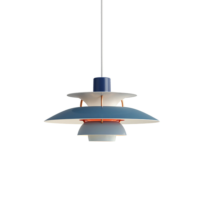 Nordic Style Hanging Light Colorful Metal Shade Pendent Lighting Fixture for Sitting Room