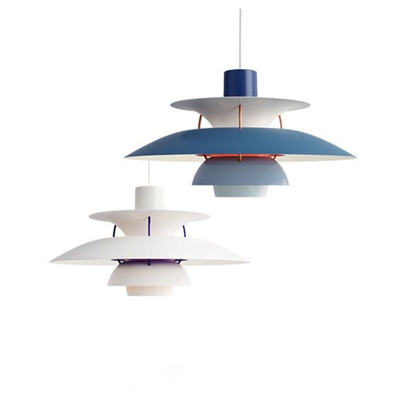 Nordic Style Hanging Light Colorful Metal Shade Pendent Lighting Fixture for Sitting Room