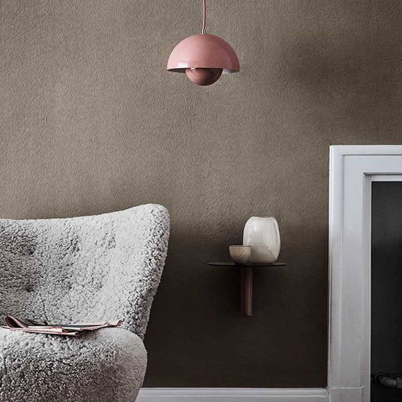 Colorful Dome Shape Hanging Light Nordic Style Pendent Lighting Fixture for Sitting Room