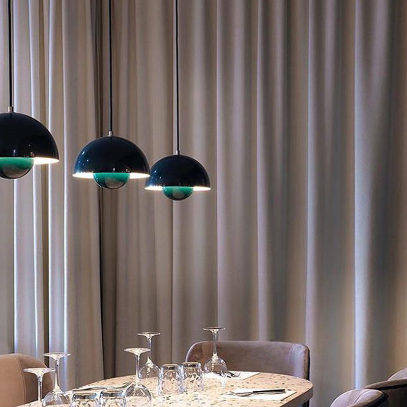 Colorful Dome Shape Hanging Light Nordic Style Pendent Lighting Fixture for Sitting Room