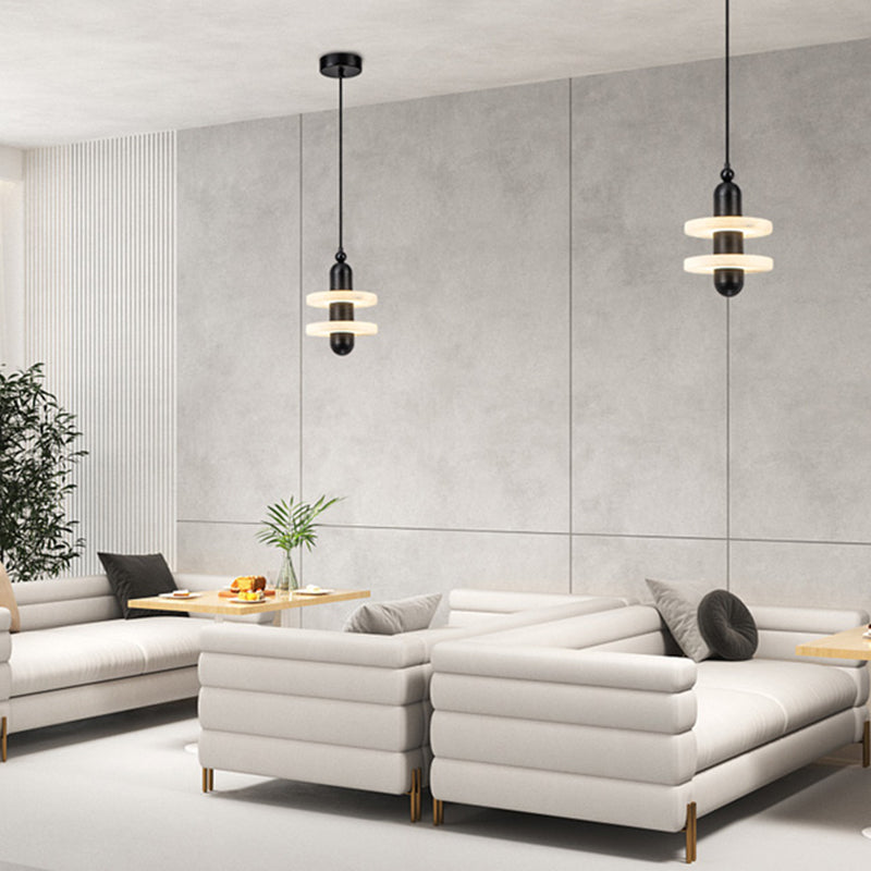 Contemporary Marble Hanging Light Minimalist Pendent Lighting Fixture for Sitting Room