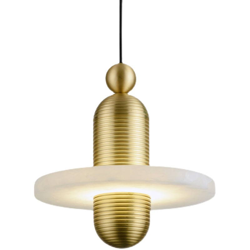 Contemporary Marble Hanging Light Minimalist Pendent Lighting Fixture for Sitting Room