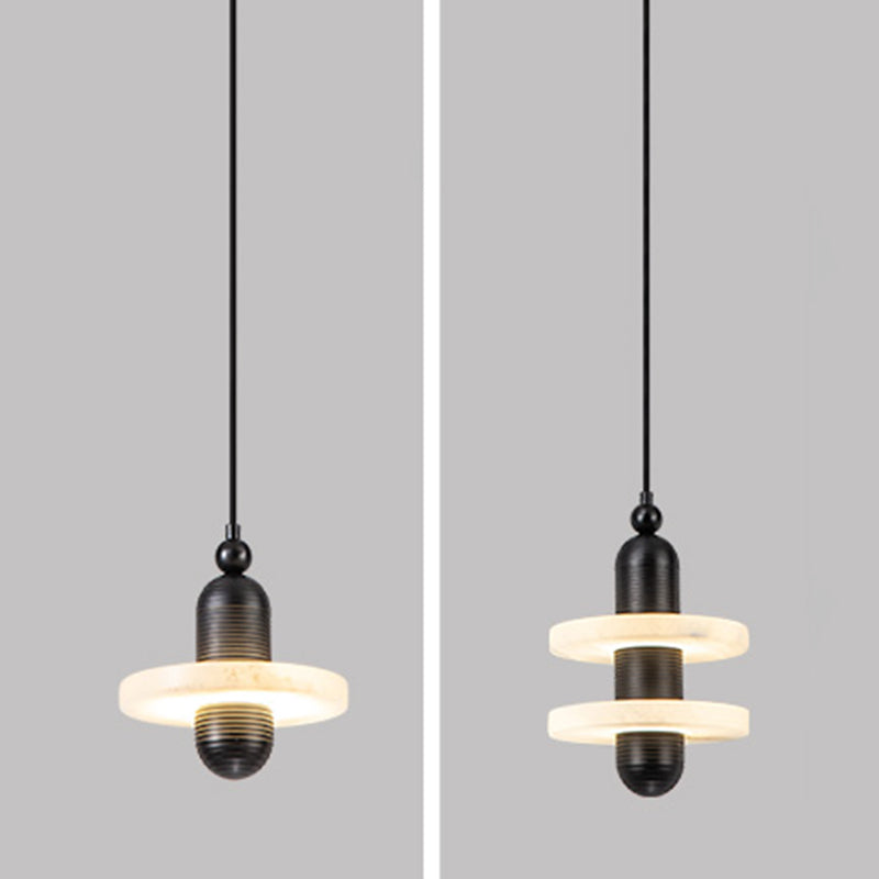 Contemporary Marble Hanging Light Minimalist Pendent Lighting Fixture for Sitting Room