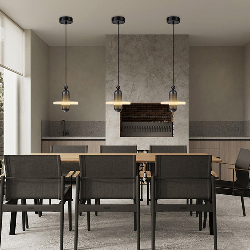 Contemporary Marble Hanging Light Minimalist Pendent Lighting Fixture for Sitting Room
