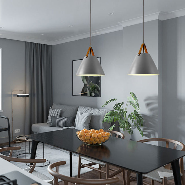 Metal Shade Hanging Light Modern Minimalist Pendent Lighting Fixture for Sitting Room