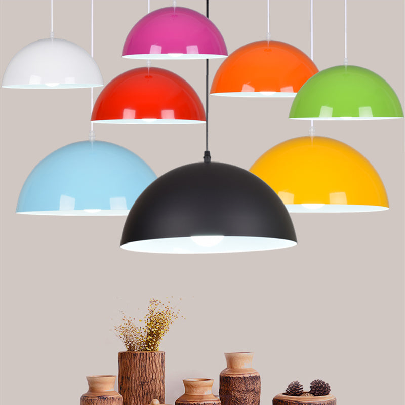 Colorful Metal Hanging Light Nordic Style Pendent Lighting Fixture for Sitting Room