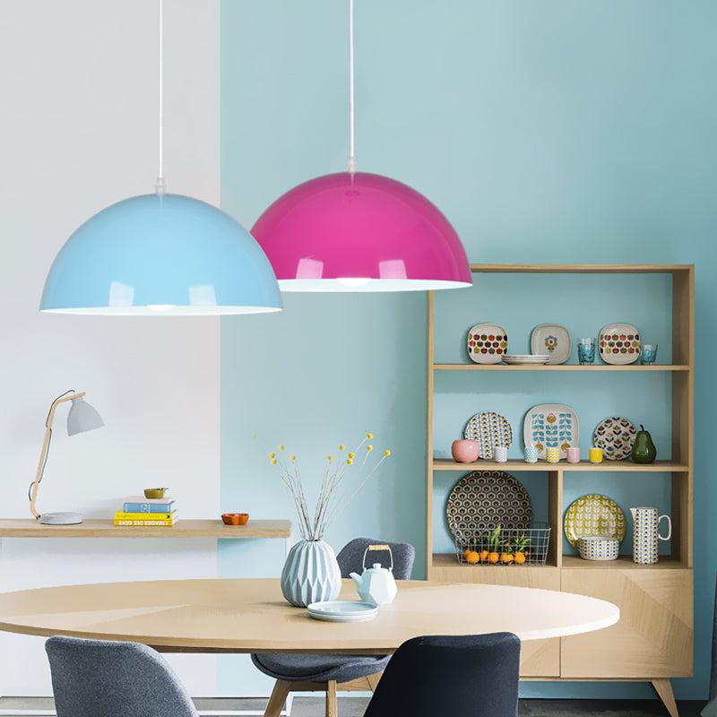 Colorful Metal Hanging Light Nordic Style Pendent Lighting Fixture for Sitting Room